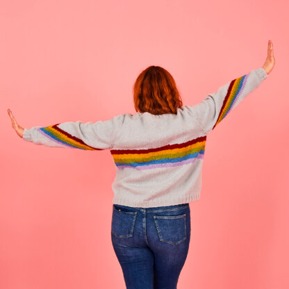 Paintbox Yarns Cosy Rainbow Cardigan PDF (Free)