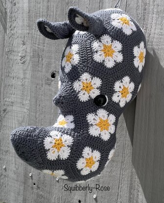 Ryan the african flower rhino head