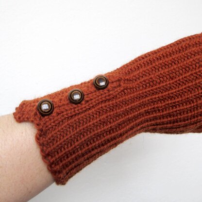 Corduroy Button Mitts