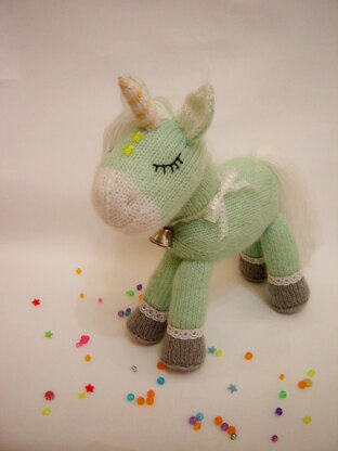Toy Knitting Pattern plush Unicorn Knit a magical Unicorn as a gift for a girl