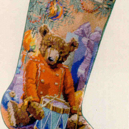 Little Drummer Bear Stocking - PDF