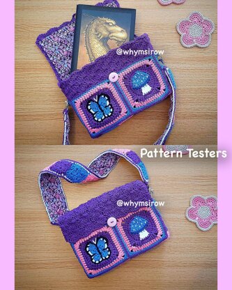 Butterfly and Mushroom Book Sleeve Bag