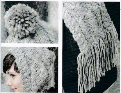 Hooded Cable Scarf