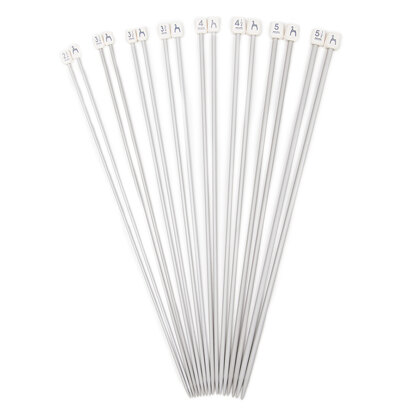 Pony Aluminium Single Point Needles 35cm | LoveCrafts