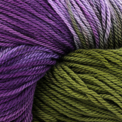 062023-Y-P Great Adirondack, Cotton ribbon yarn, purple/green, 75g skeins,  14 available — FabMo