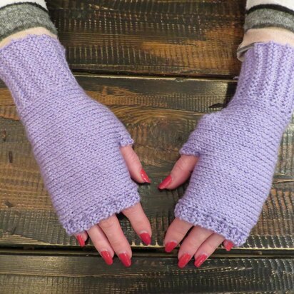 Knit-to-Fit seamless fingerless mittens