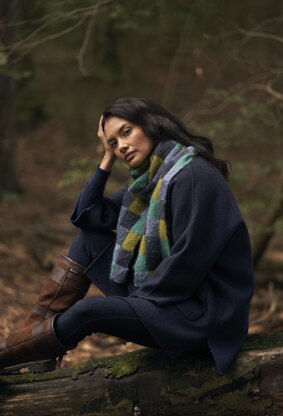 Patchwork Scarf in Rowan Kidsilk Haze and Felted Tweed PDF