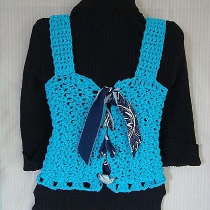 685 CROCHET Corset Laced Tank Top, age 1 to XXXLarge women