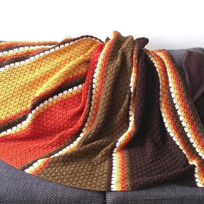 "Autumn glory" Retro Crochet blanket