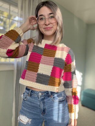 Cream Multi Patchwork Crochet Sweater – Shop Style Your Senses