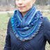 Infinity loop scarf with ruffles