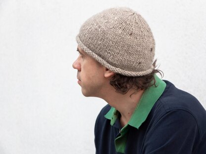 Knitting Pattern Rolled Brim Beanie