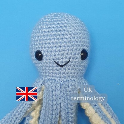 No-Sew Octopus. UK terminology