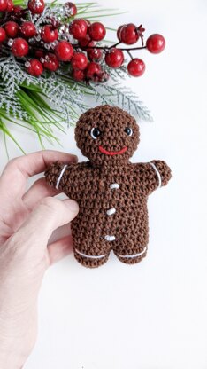 Gingerbread Man NO SEW crochet pattern