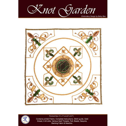 Rajmahal Knot Garden Embroidery Kit - 17 x 17 cm