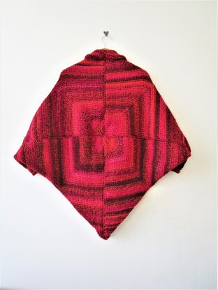 Mitered Squares Cocoon Shrug