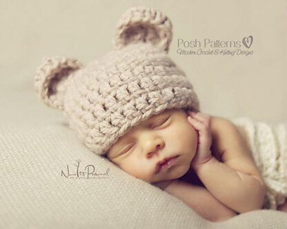 Baby Bear Hat Crochet Pattern 214