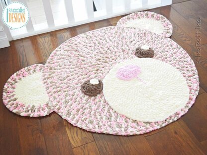 Pink teddy bear rug online