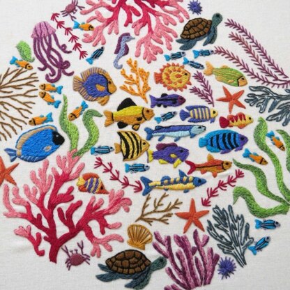 Stitchdoodles Ocean Wonders, Hand Embroidery Pattern