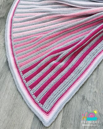 Ombre Stripes Baby Blanket - US Terms