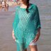 Diamond flower poncho - beach cover up