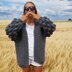 Graphite Berry Cardigan