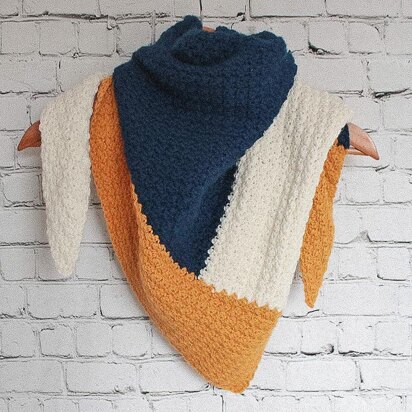 Color-Block the Cold Triangle Scarf