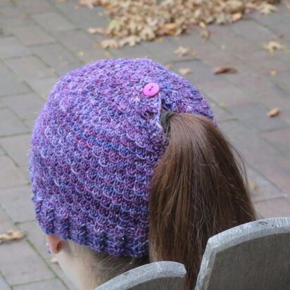 Girls' Mermaid Scales Ponytail hat