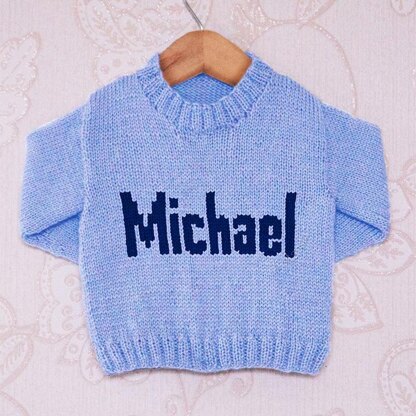 Intarsia - Michael Moniker Chart - Childrens Sweater