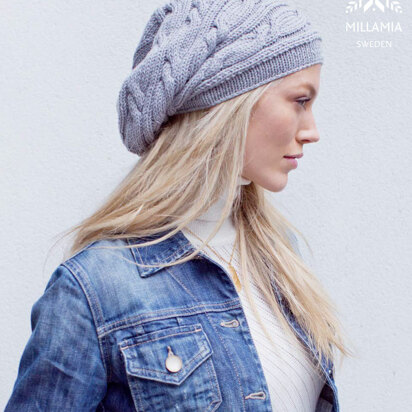 "Malte Hat" - Hat Knitting Pattern For Women in MillaMia Naturally Soft Aran