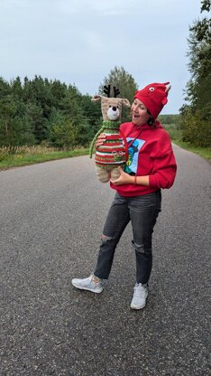 Scrap yarn Christmas Deer