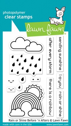 Lawn Fawn Clear Stamps 3"X4" - Rain Or Shine Before 'n Afters