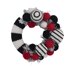 Crochet Christmas Wreath Pattern - Red, Black and Snow