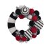 Crochet Christmas Wreath Pattern - Red, Black and Snow