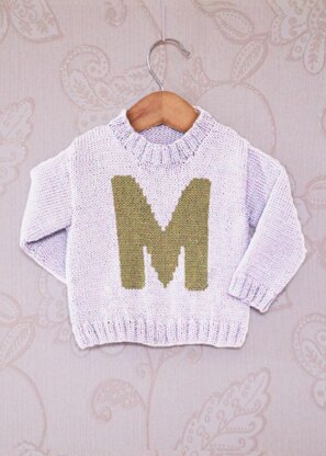 Intarsia - Letter M Chart - Childrens Sweater