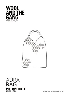 Aura Bag in Wool and the Gang Ra-Ra Raffia - Downloadable PDF