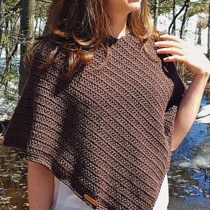 Steff Herringbone Poncho