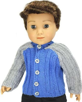 Saddle Sleeve Cardigan - 18" Dolls