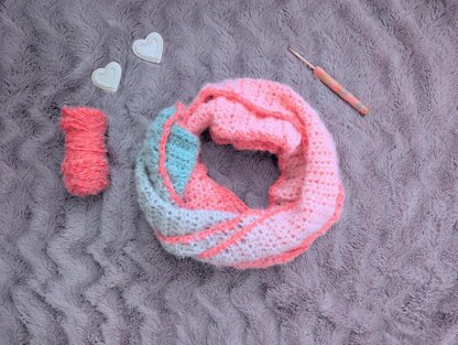 Crochet Rose Garden Scarf Pattern