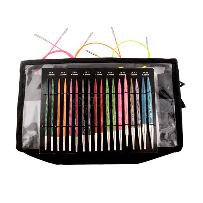 Knitting Needle Set, Interchangeable Aluminum Circular Knitting Needle Sets