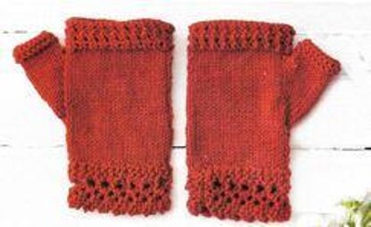 Lace Edged Fingerless Gloves