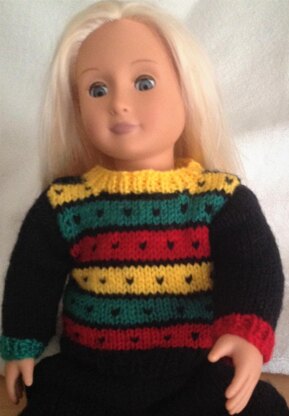 18 inch Dolls Dash and stripe Jumper