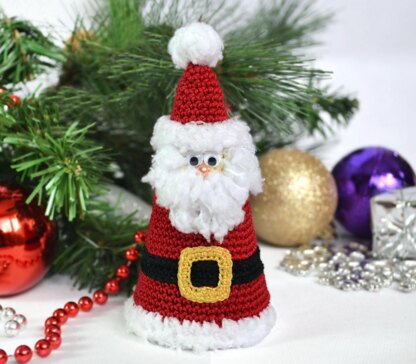 Santa ornament. Christmas decoration. Crochet Santa. Table centrepiece