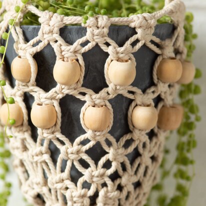 Wool Couture Perlenbestückter Pflanzenhänger Makramee-Kit