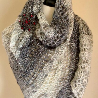 Silver Bells Crochet Shawl Wrap