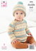 Sweater, Cardigan and Hats Knitted in King Cole Drifter For Baby - 5846 - Downloadable PDF