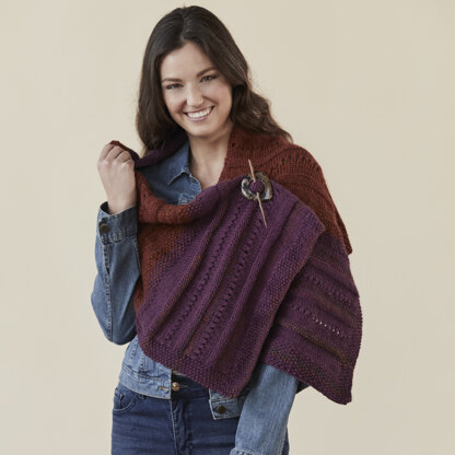 Cedaredge Wrap - Shawl Knitting Pattern for Women in Tahki Yarns Gunnison