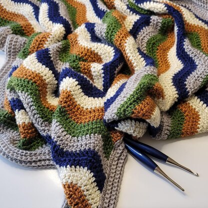 Boreal crochet throw