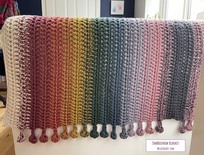 OmbRainbow Blanket pattern by Melu Crochet