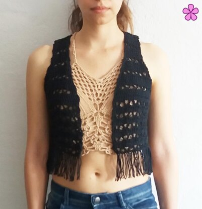 GLORIA crop top _ C32 Crochet pattern by Akari Crochet Patterns